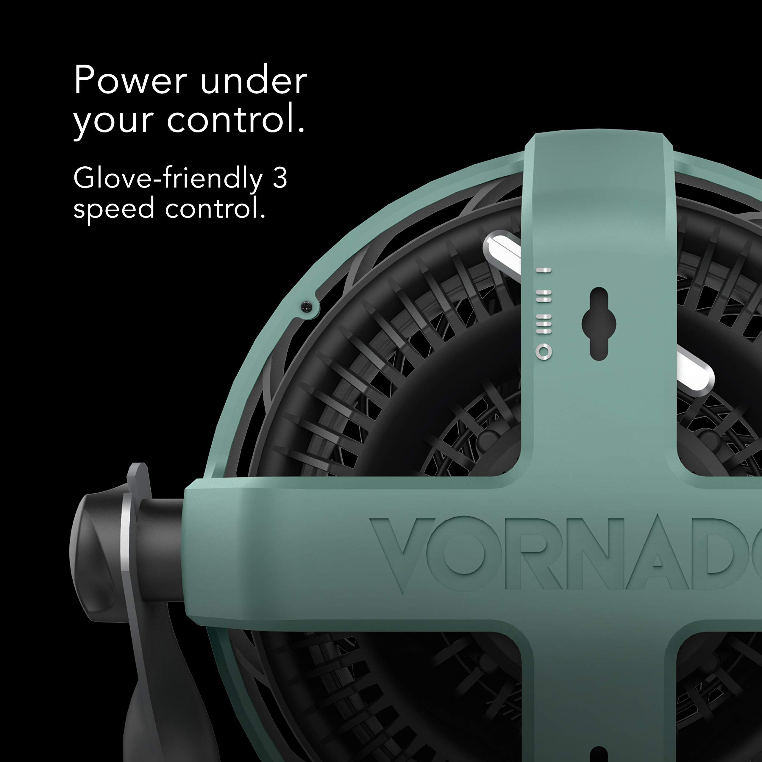 Vornado EXO51 glove-friendly controls enable quick adjustments in rugged areas