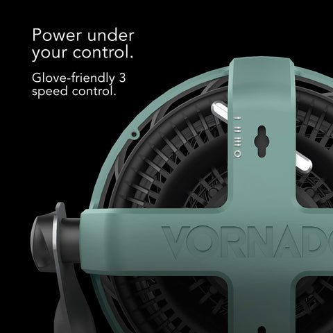 Vornado EXO51 glove-friendly controls enable quick adjustments in rugged areas