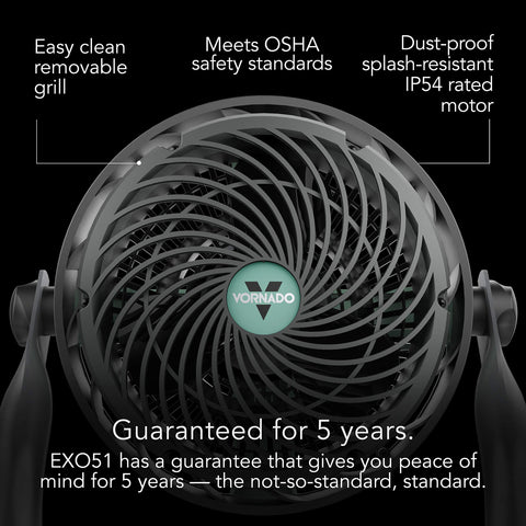 Vornado EXO51 pivoting head directs airflow exactly where it's needed