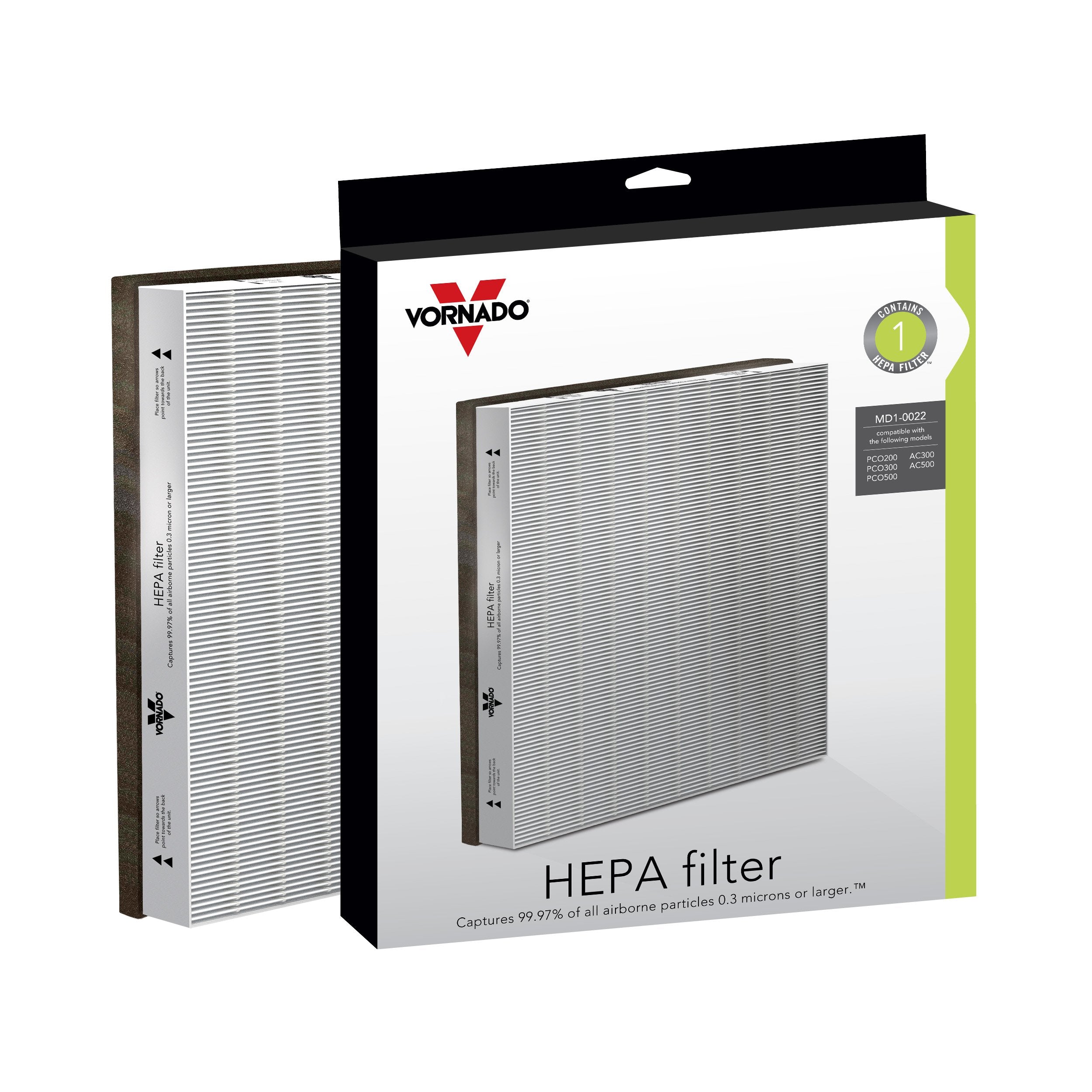 Vornado MD1-0022 front view of the True HEPA filter for cleaner indoor air.