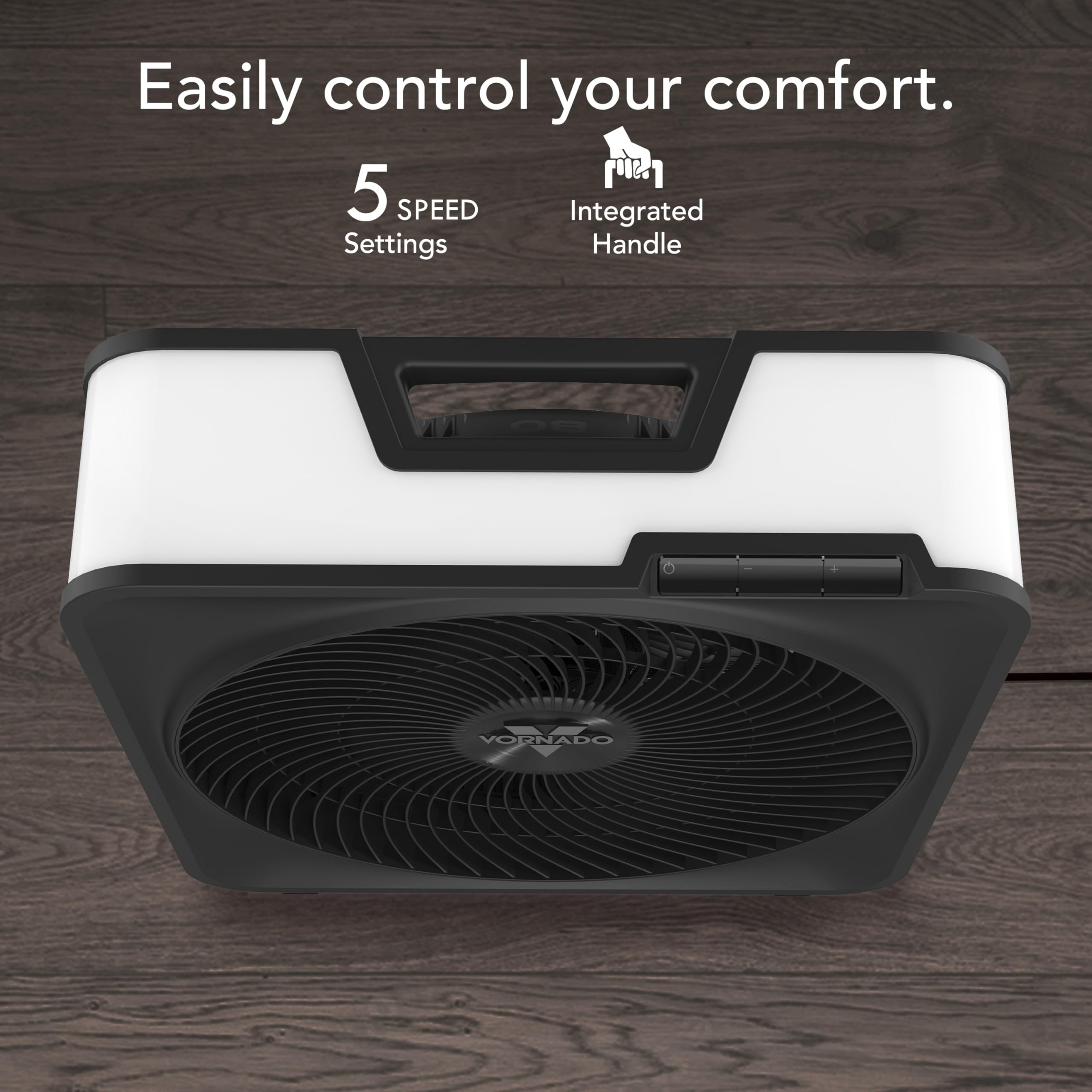 Vornado Model 80 delivers powerful airflow to cool larger spaces.