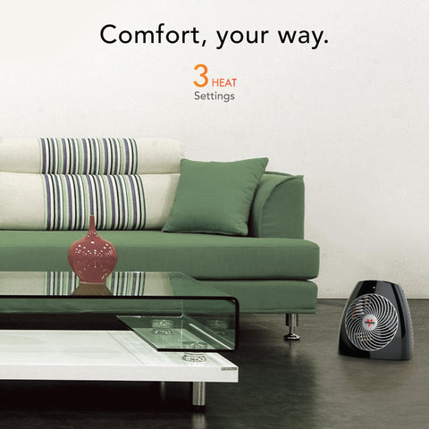 Vornado MVH 2025 in-use bedroom setup delivers even warmth.