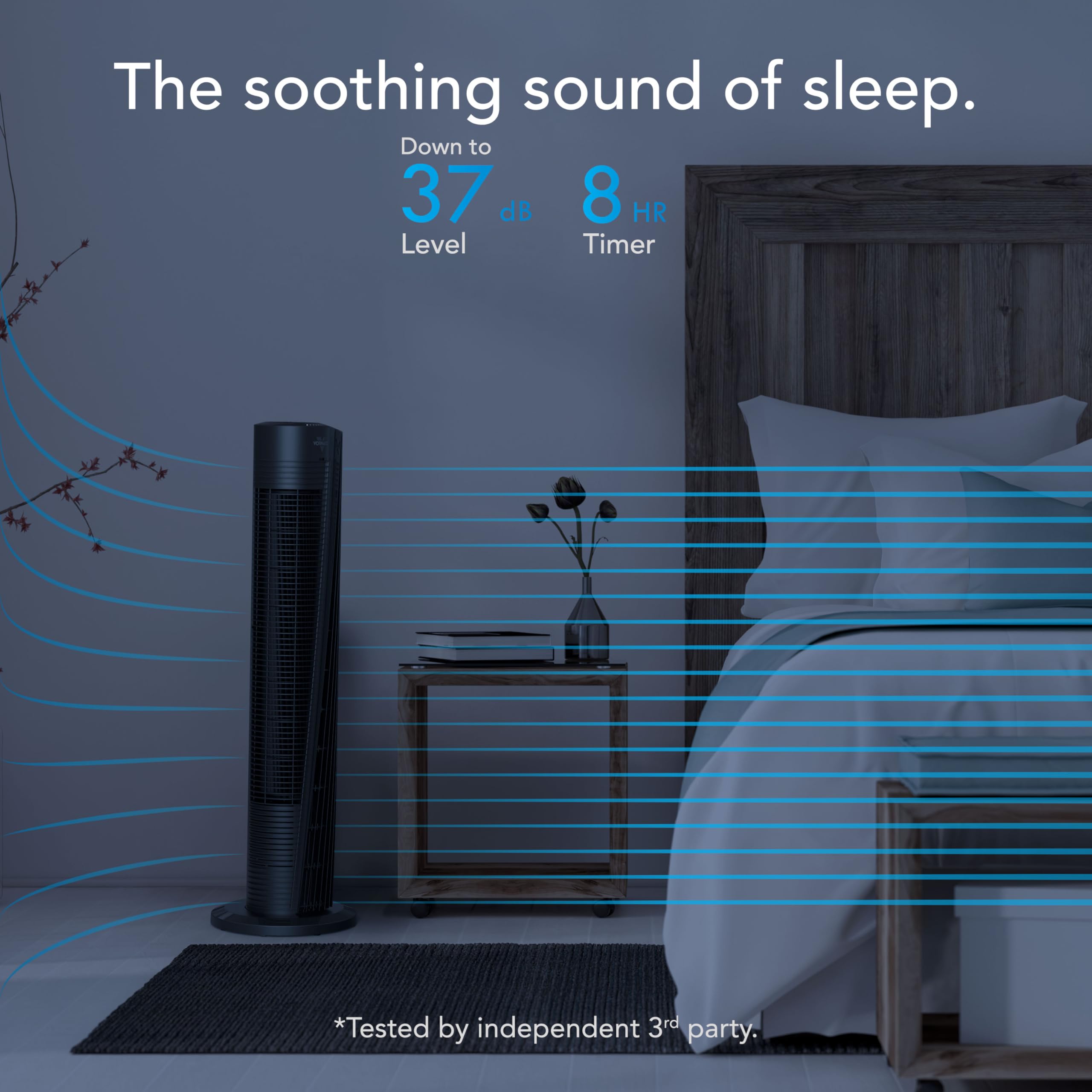 Vornado OSC84 touch controls on the unit enable quick breeze adjustments