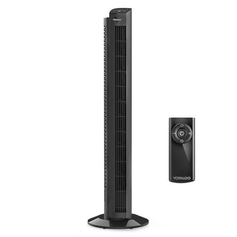 Vornado OZI42 front view tower fan delivering room-wide airflow for fast cooling.