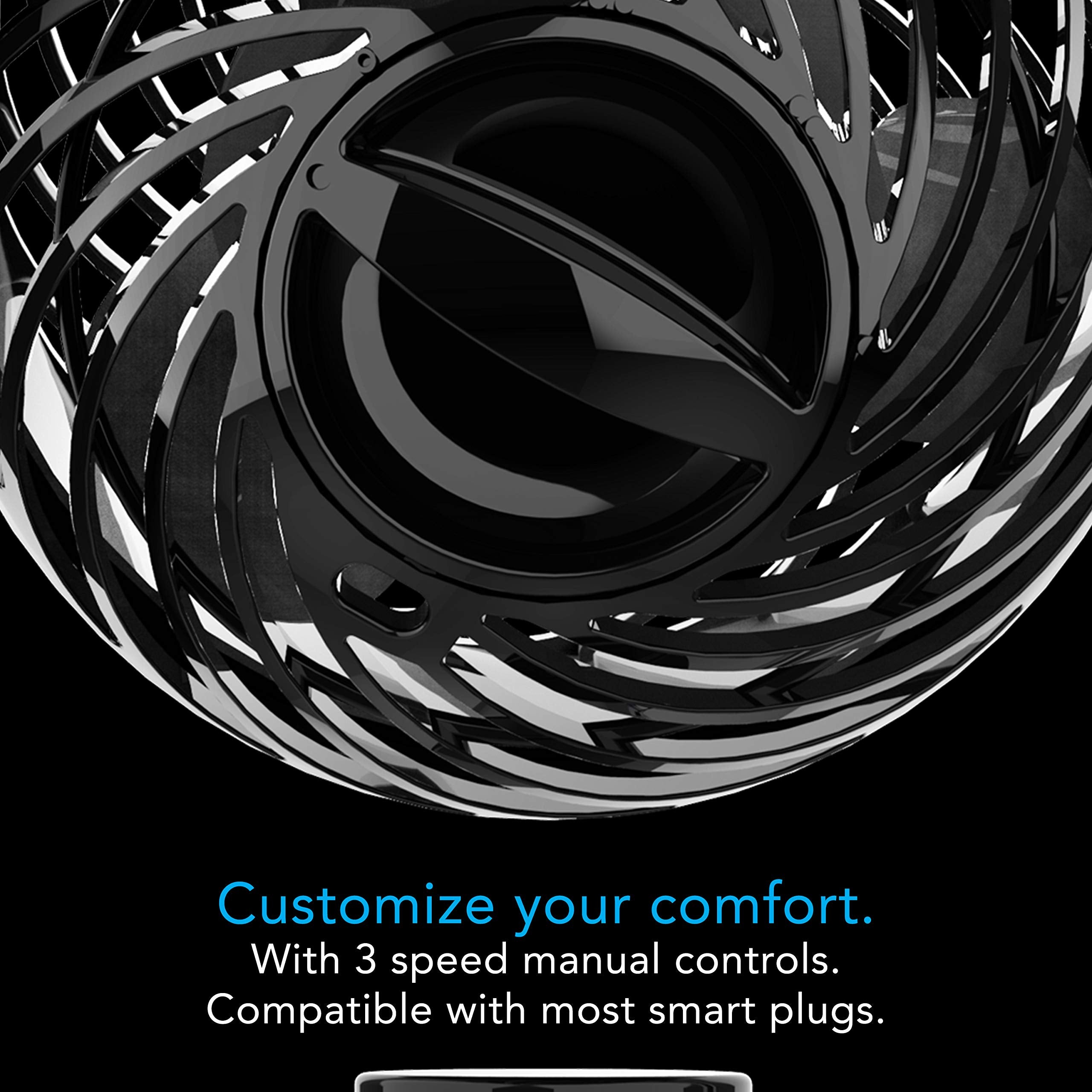 Vornado Pivot Clip with 360-degree axis directs airflow precisely.