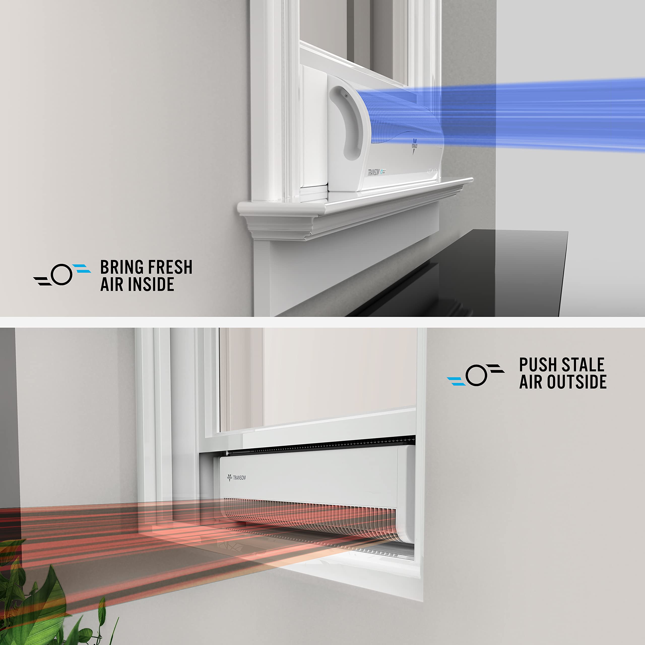 Alexa control on the Transom AE for hands-free airflow adjustments.