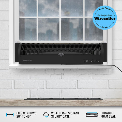 Vornado TRANSOM reversible exhaust mode to vent stale air.