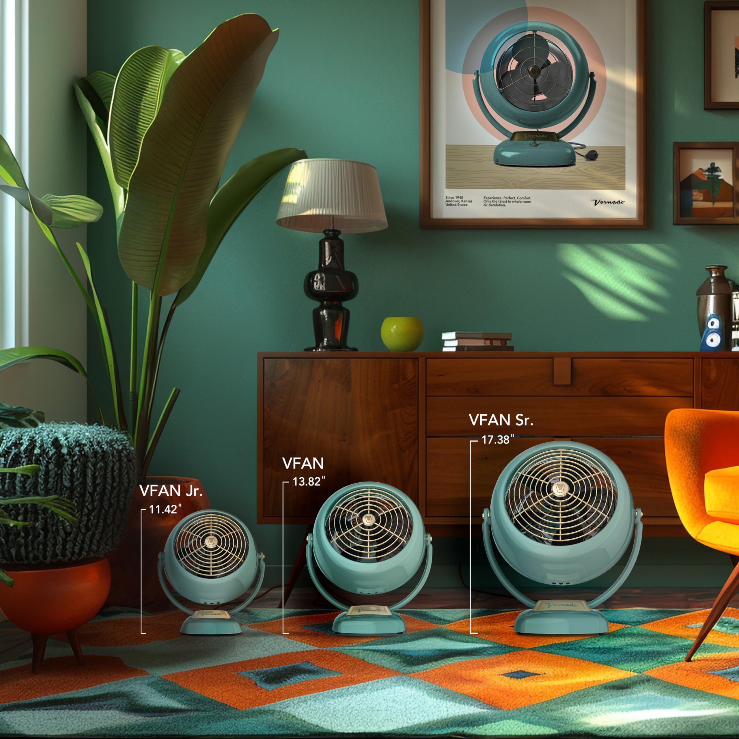 Vornado VFAN Jr tilt-head directs airflow precisely where needed.
