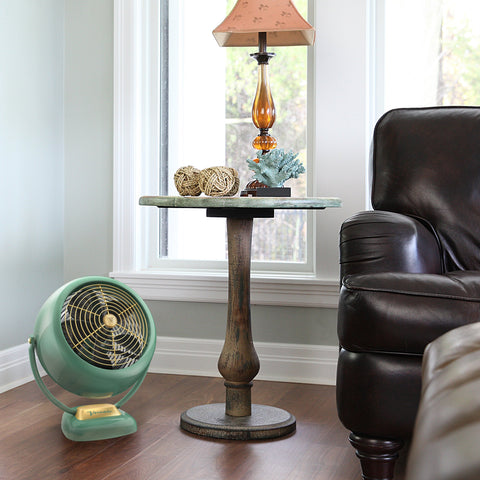 Vornado VFAN Sr. green 3-speed dial controls adjustable airflow effortlessly.