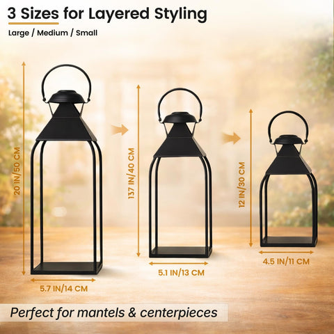 Vorplick indoor/outdoor lanterns offer flexible display options