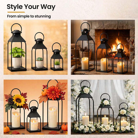Vorplick no-glass metal lantern design safe for kids and pets