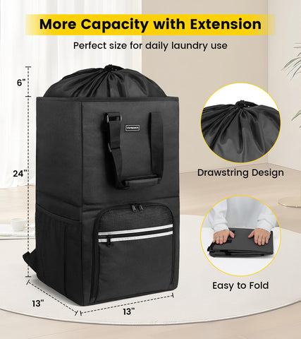 Vorspack backpack shows durable 600D fabric and a sturdy upright base.