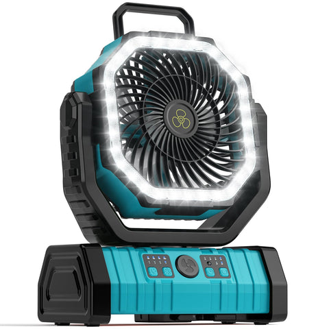 VOSFEEL camping fan front view for compact outdoor cooling