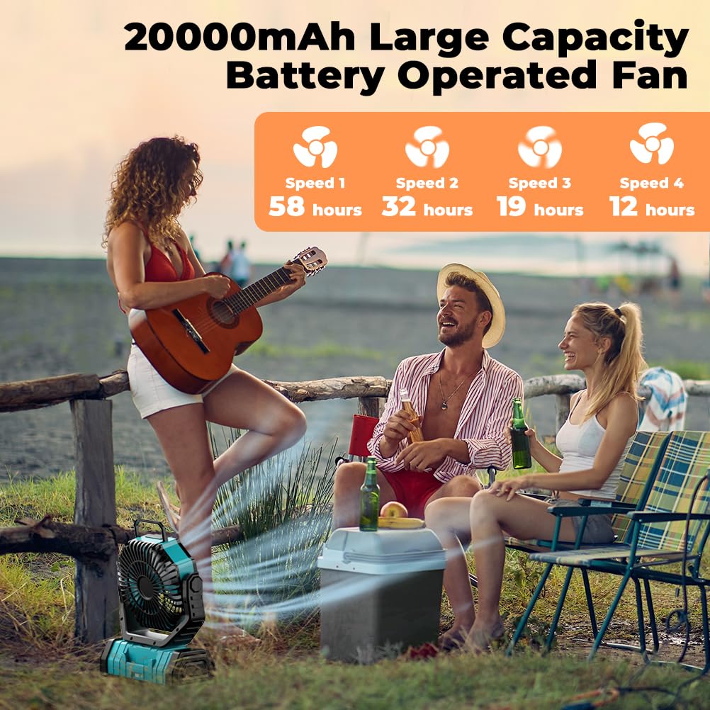 VOSFEEL camping fan remote control for easy operation