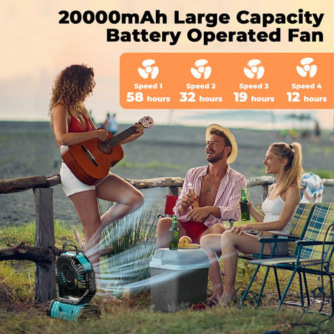 VOSFEEL camping fan remote control for easy operation