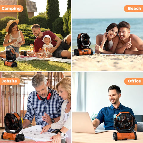 VOSFEEL dual USB outputs enable charging devices while cooling