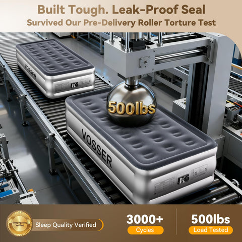 VOSSER 21-coil honeycomb design distributes weight evenly for steady support.