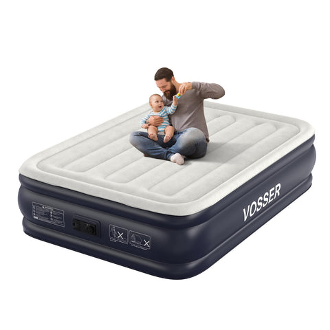 Vosser air mattress full built-in pump for quick setup and easy inflation.