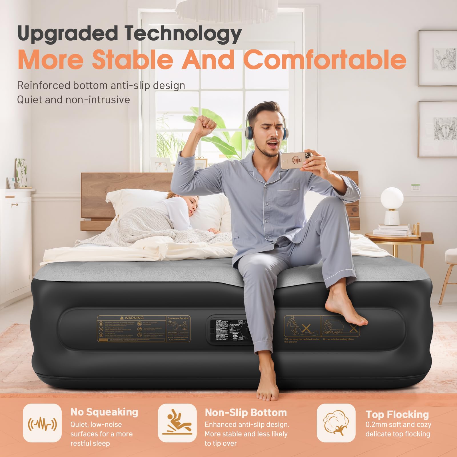 Vosser queen size fits two adults with ample space
