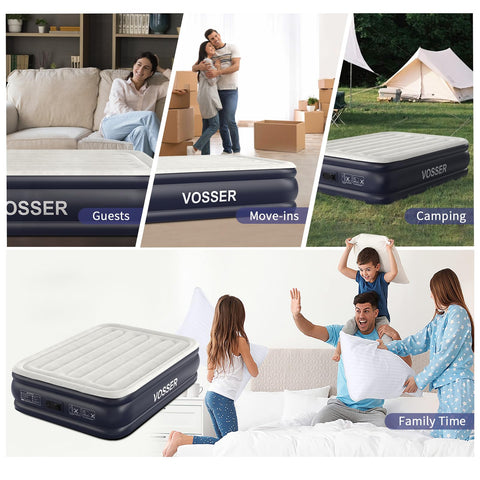 Vosser full-size mattress dimensions 75 by 54 by 18 inches for versatile use.