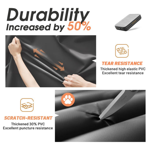 VOSSER Twin Air Mattress anti-slip base keeps the bed steady on various floors.