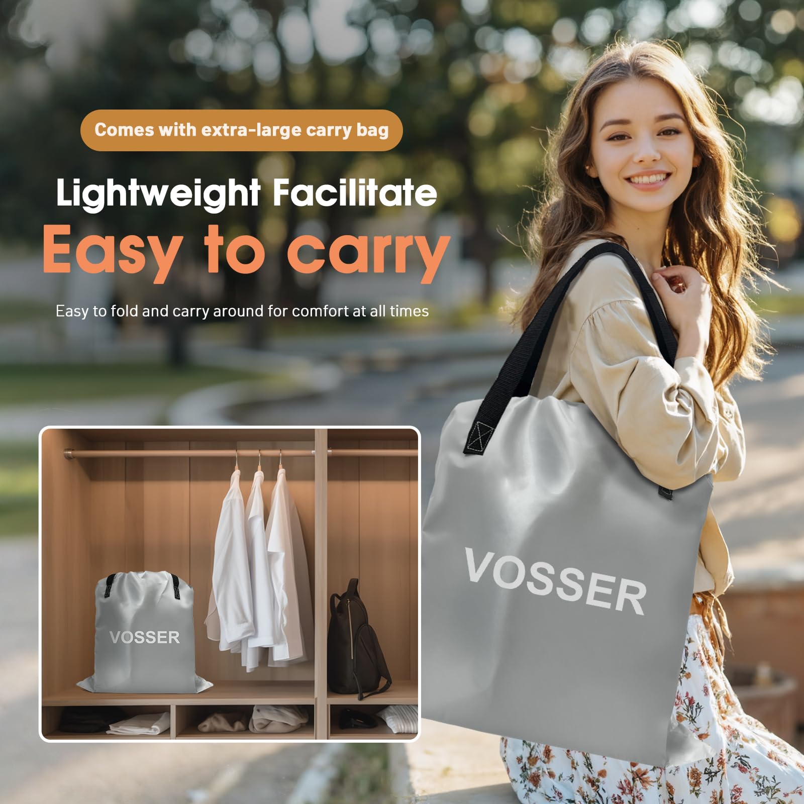 VOSSER maximum weight of 500 lbs supports sturdy, stable sleeping.