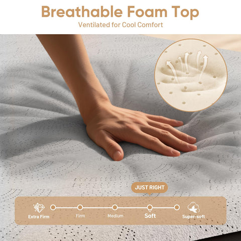 VOSSER foam topper close-up offering real-bed comfort and temperature regulation