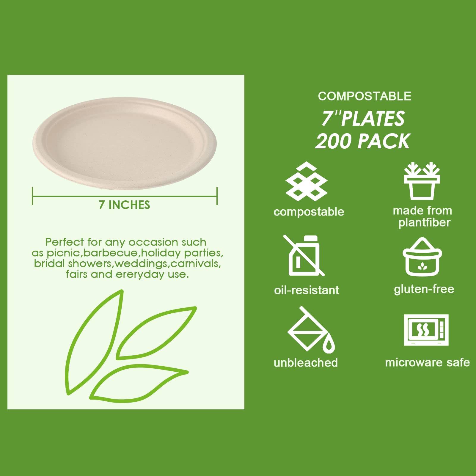 Vplus heavy-duty compostable plates demonstrate leak-resistance for meals.