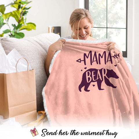 Vprintes Mama Pink design shot featuring Mama Bear text for gift appeal