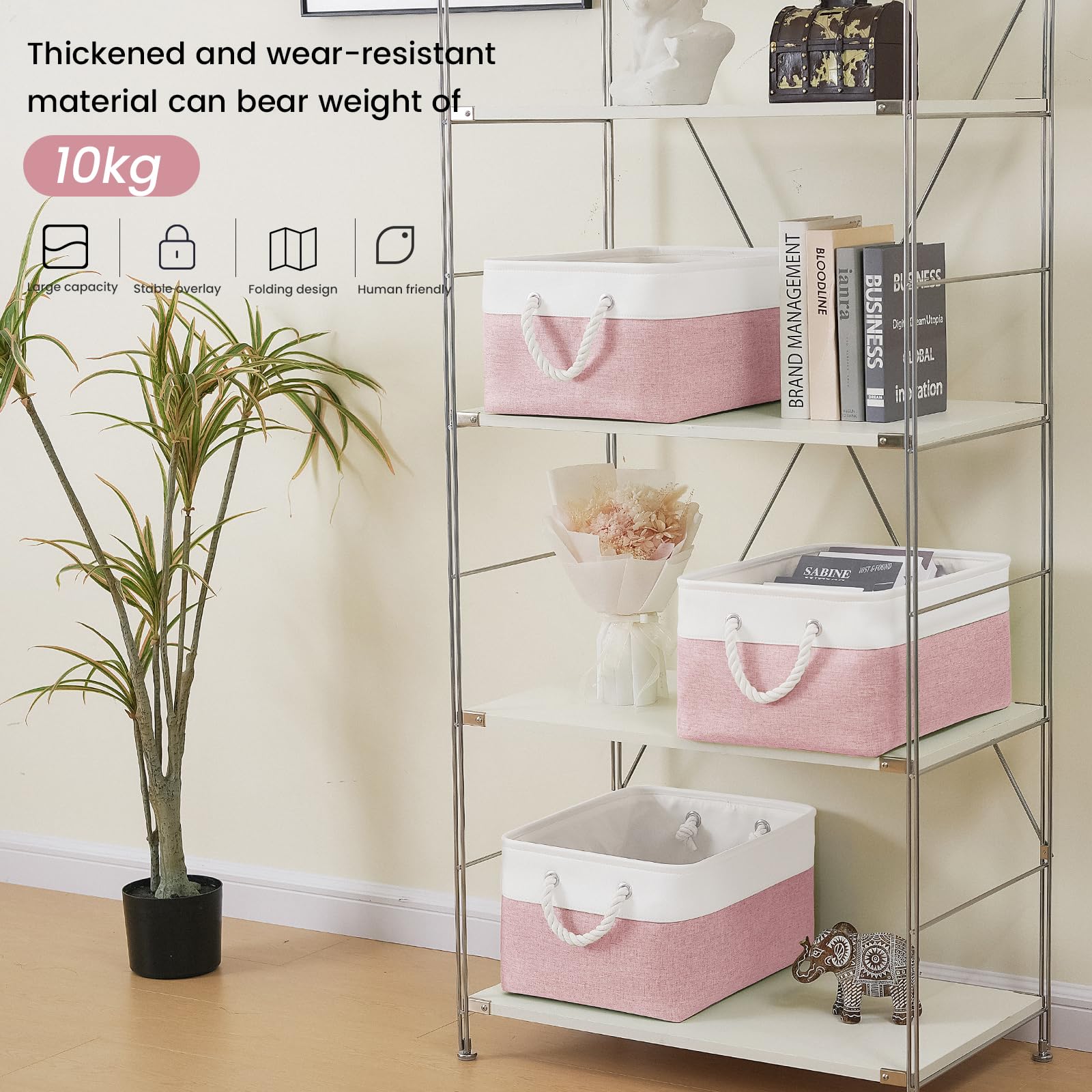VQRTEXA baskets with integrated-handles for easy carrying