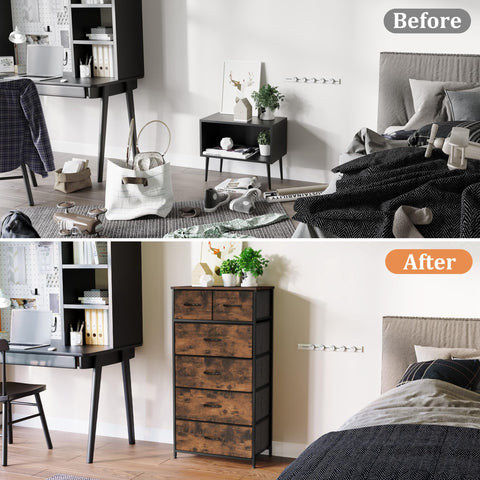 VredHom Fabric Dresser drawer-open layout, shows internal organization.