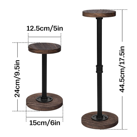 Vrietina table-top stand at height 9-5 inches, ideal for wigs and hats.