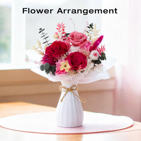 Vrioca flowers arrangement for home décor adds year-long color.