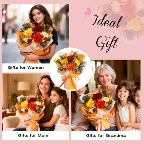 Vrioca gift box packaging presents an elegant, ready-to-gift bouquet.