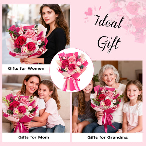 Vrioca preserved roses in box presents a ready-to-gift look.