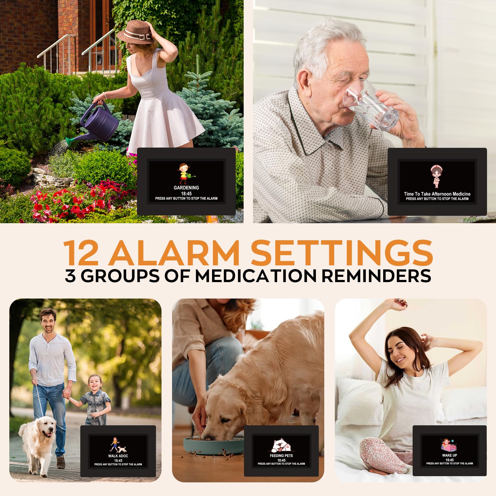 Durable plug-in design ensures continuous timekeeping without battery concerns.