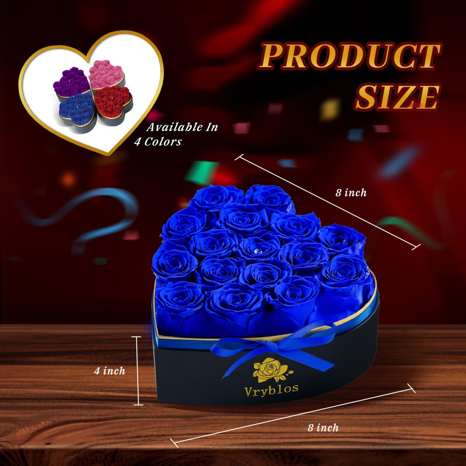 Vryblos Protective Film on Box shields roses during delivery for pristine presentation