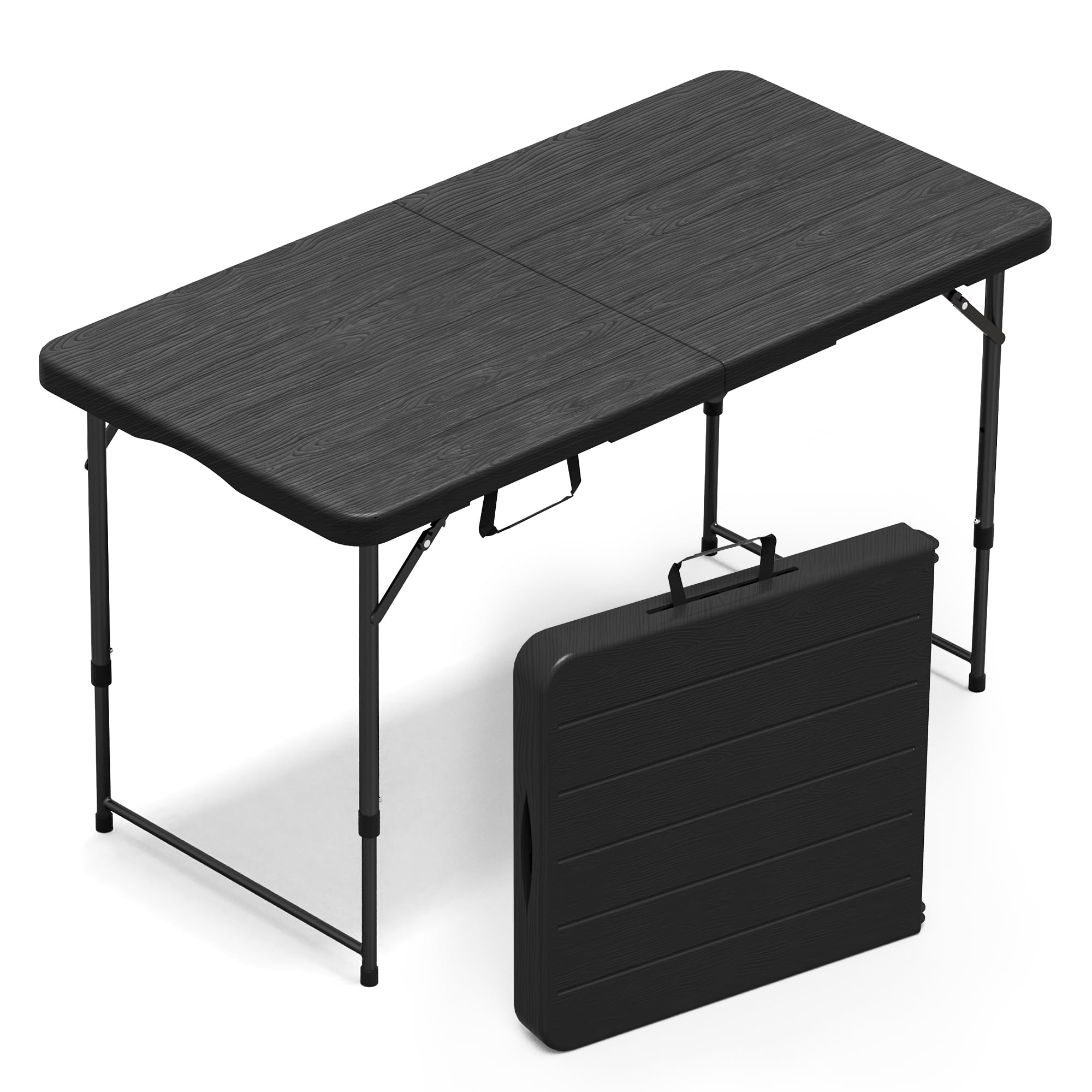 VSOAEIL folding table 4ft assembled for versatile indoor or outdoor use.