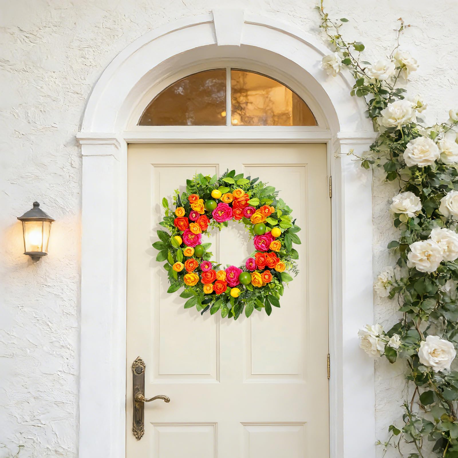 Vsonker gift-ready lemon wreath ideal for housewarmings and celebrations.