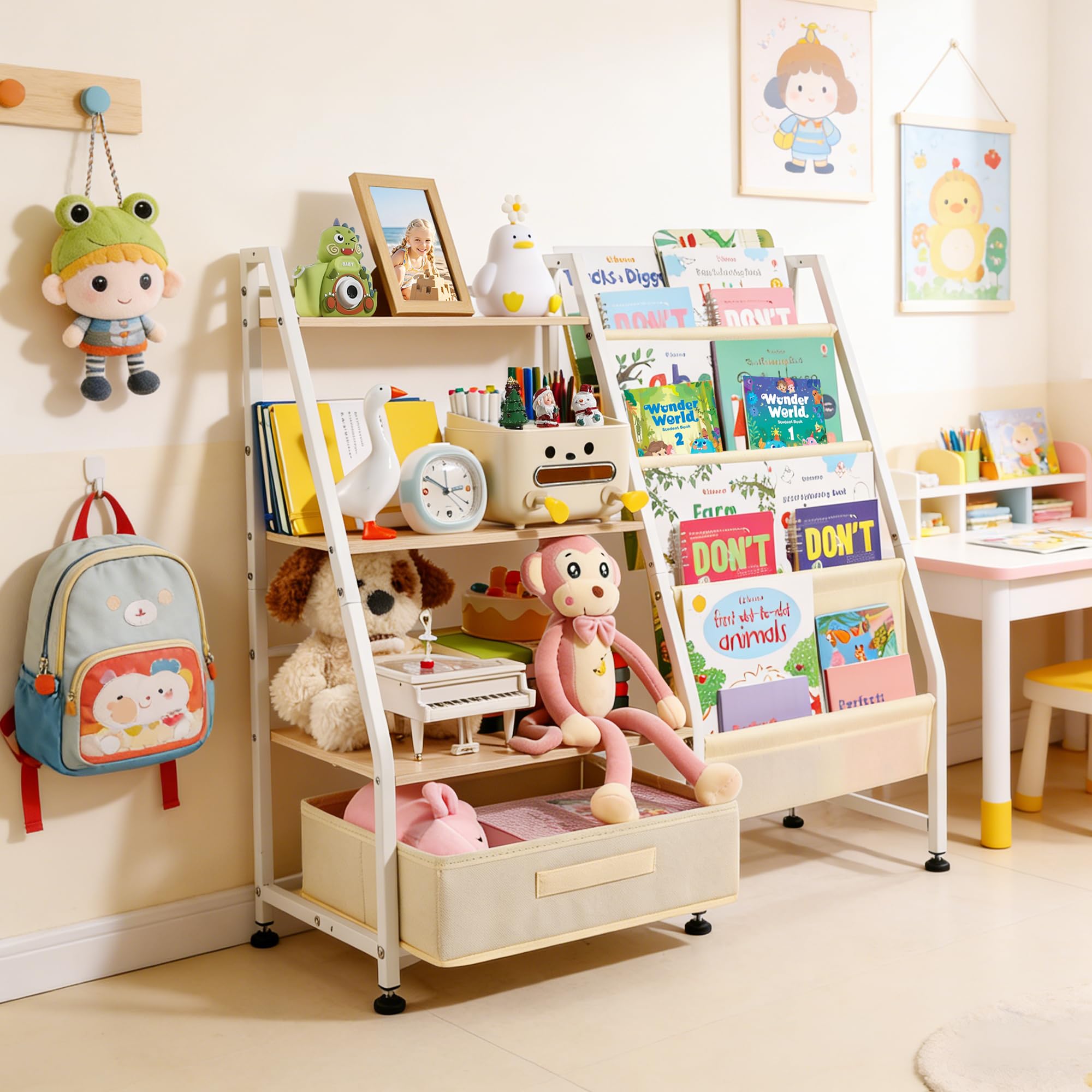 Vsonker Kids Bookshelf easy-assembly with included tool set.