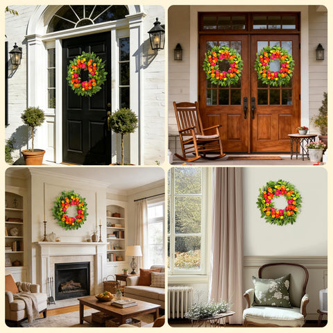 Vsonker wreath packaging and fluffing tips for easy setup.