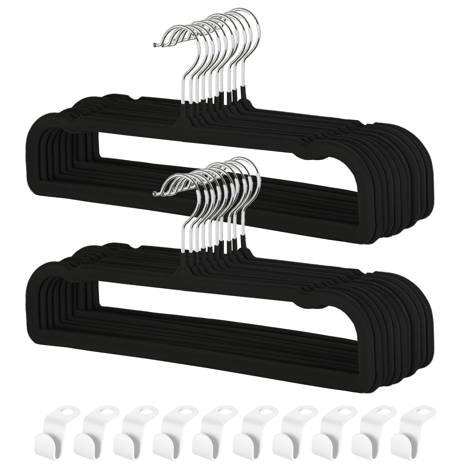 VSV stoage pants velvet hangers 20-pack keep pants neat and slip-free