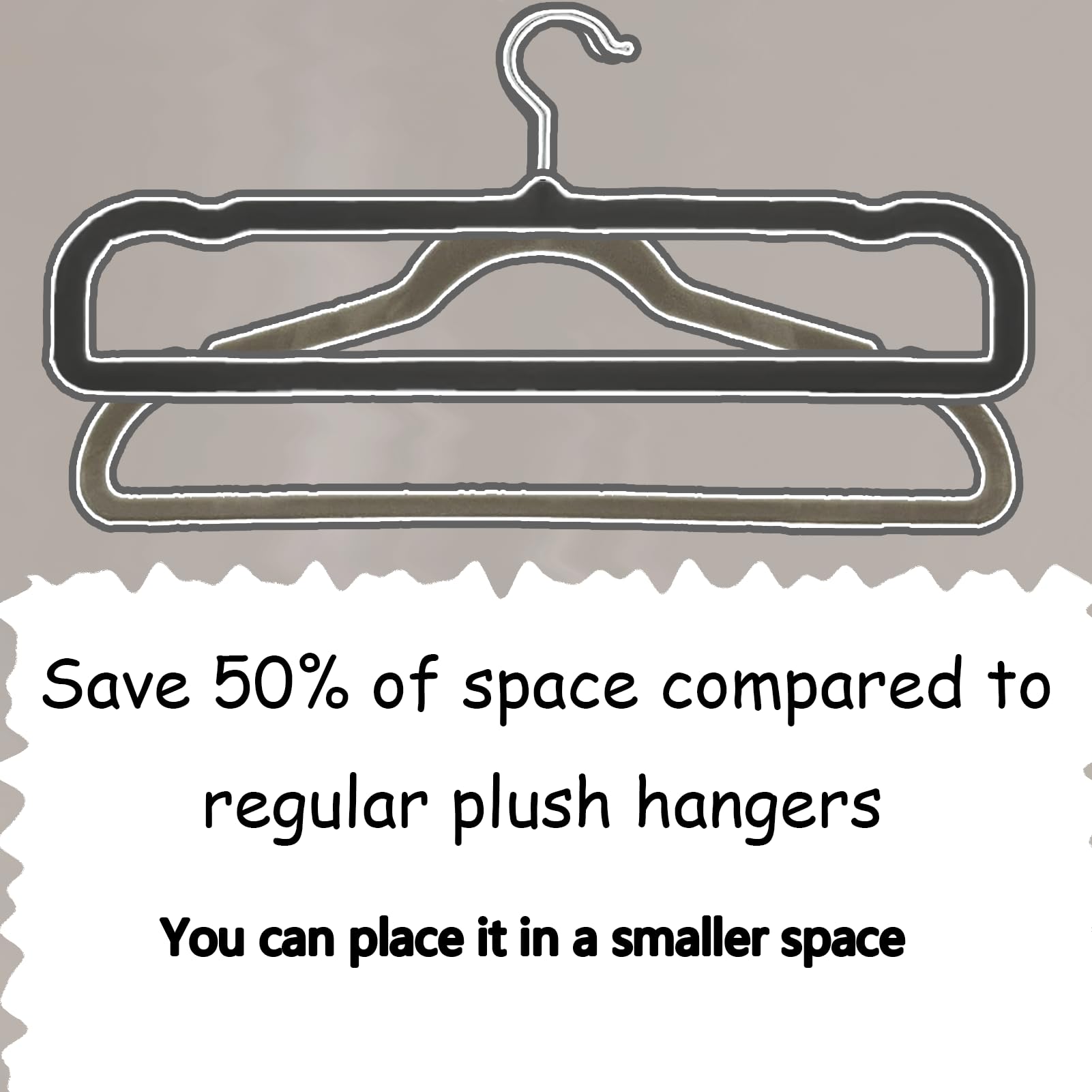 VSV stoage velvet hangers with 360° hook allow easy access from any angle