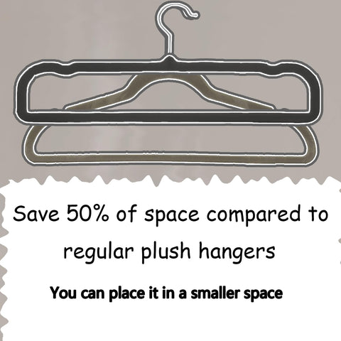 VSV stoage velvet hangers with 360° hook allow easy access from any angle