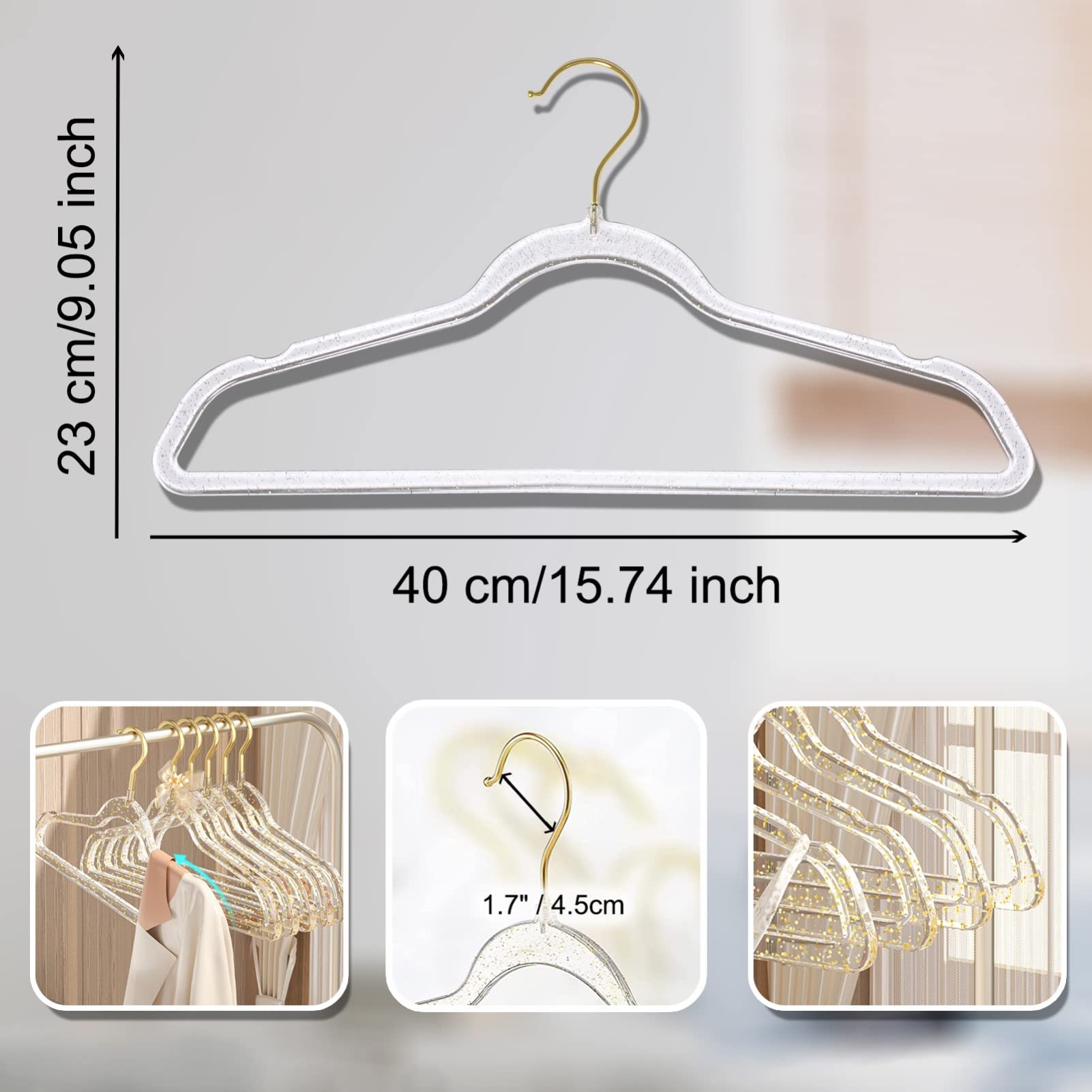 VSV Storage plastic coat hangers with slim design help create organized wardrobes.