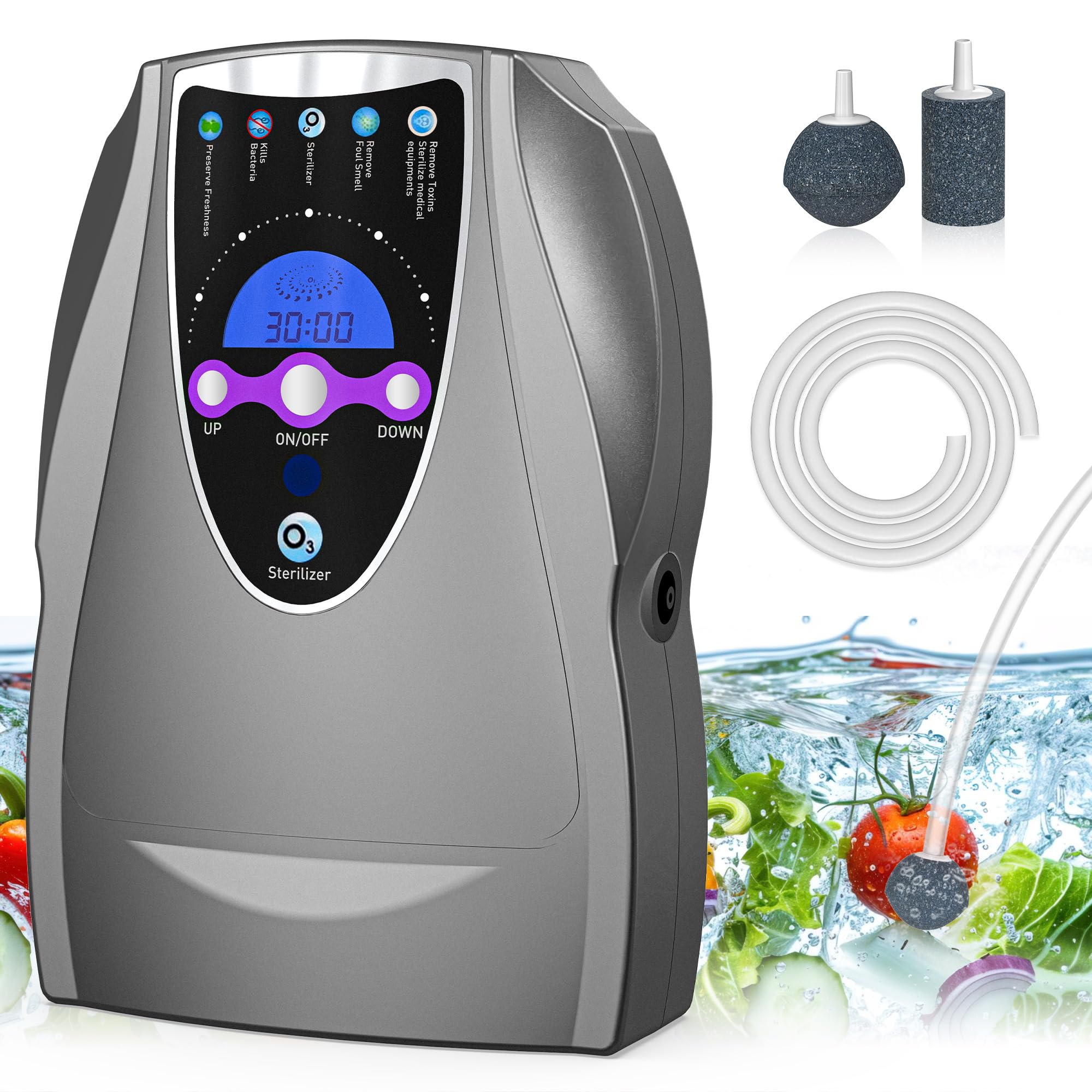 VTAR ozone machine front view showing a compact, powerful air cleaning device for large spaces