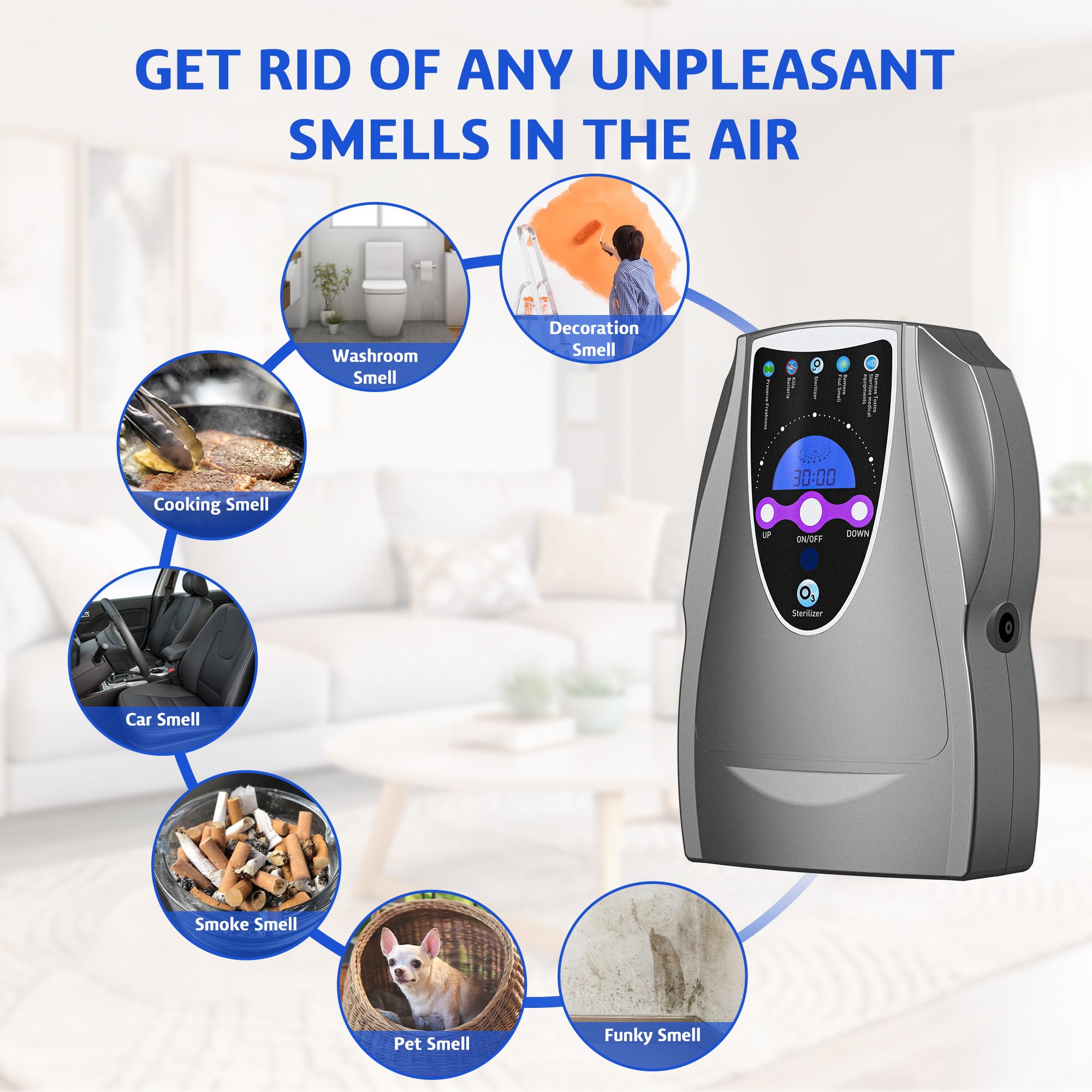 VTAR ozone machine in kitchen setting highlighting water treatment and utensil cleaning