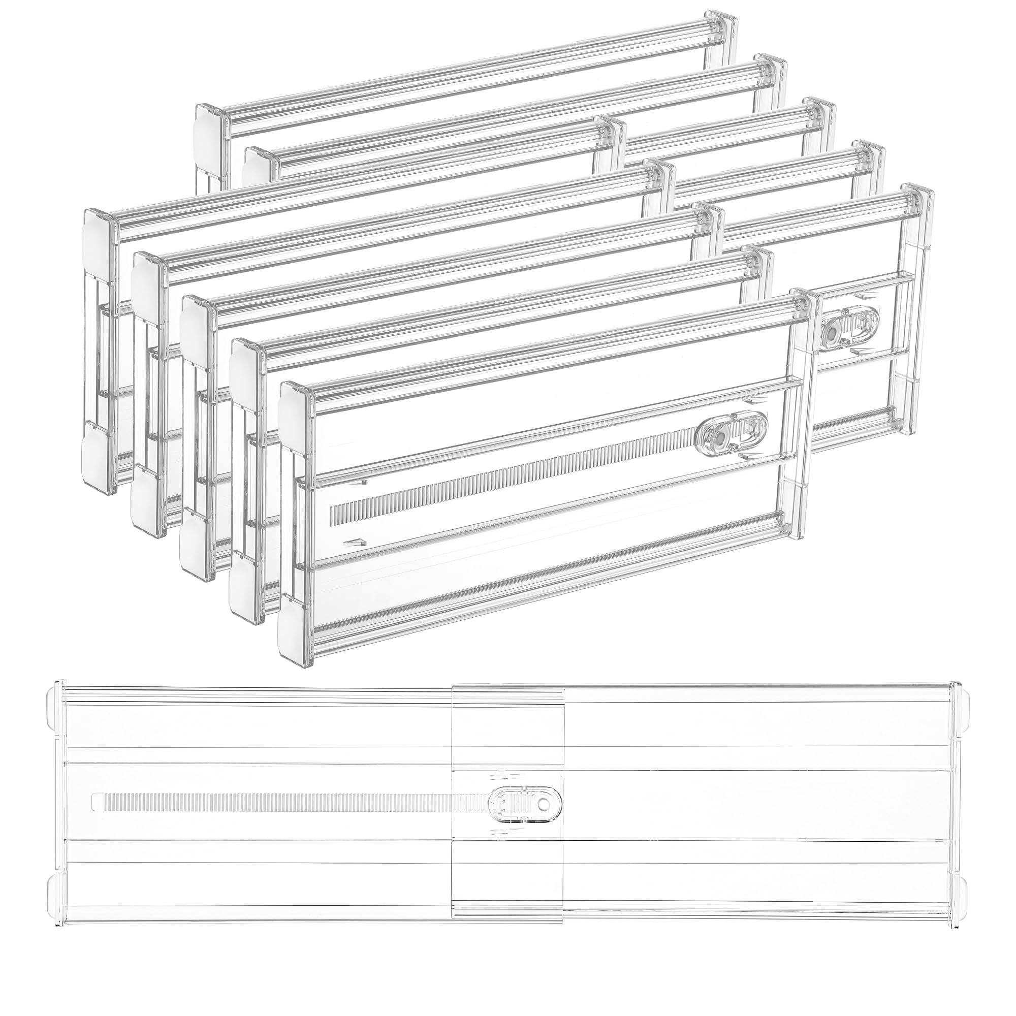 Vtopmart 10-pack 6-inch tall drawer dividers for neat, accessible drawers.