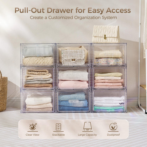 Vtopmart 18QT clear drawer close up material with scratch resistant surface