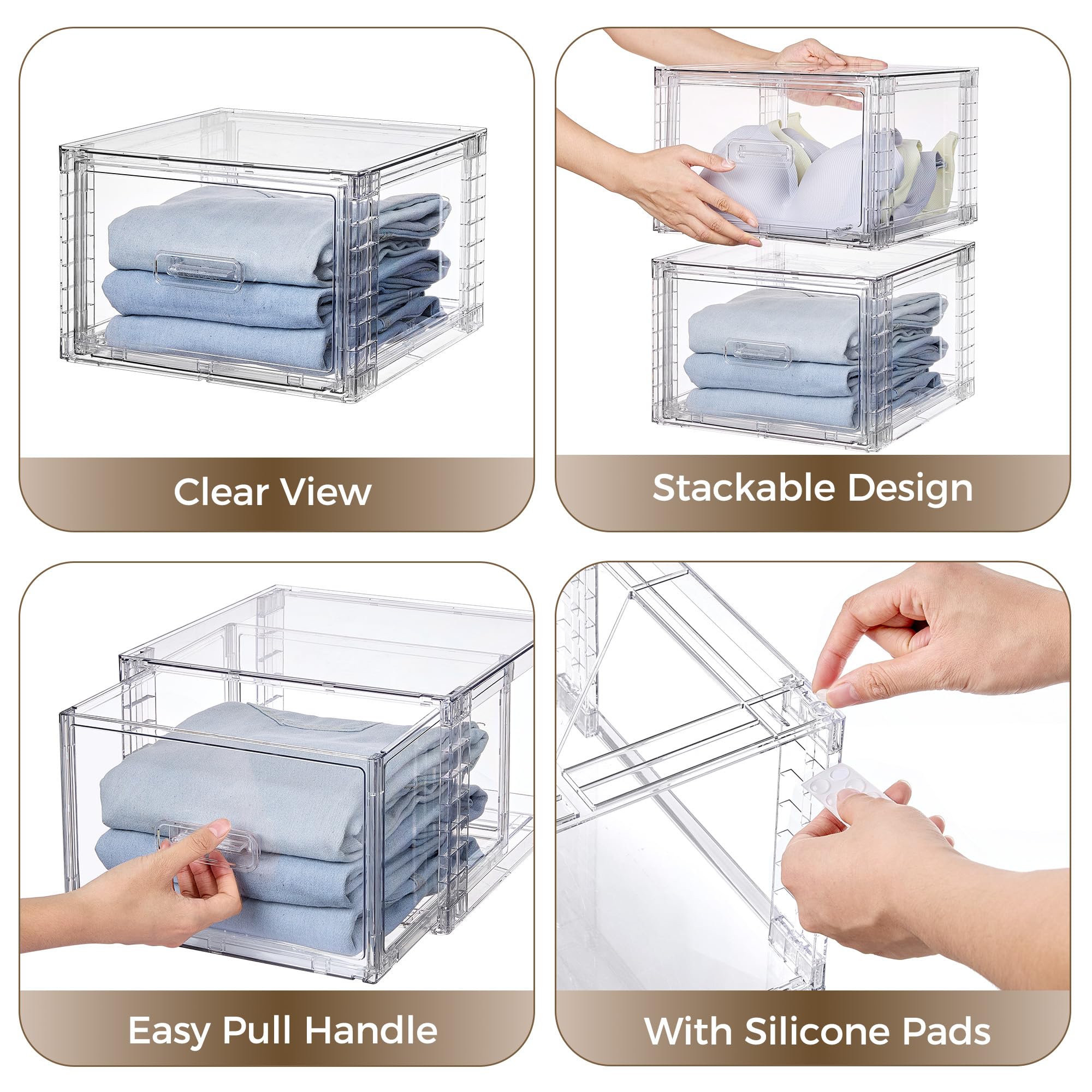 Vtopmart 18QT clear drawer kitchen pantry setup for versatile use